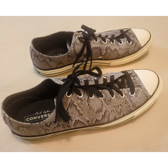 Converse Men's Archive Reptile Chuck 70 Ox Sneakers, Grey/Egret/Black, 13 Medium - Picture 10 of 10